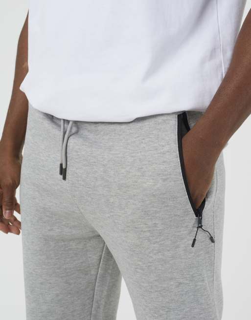 Brave Soul Cuffed loose fit joggers in light grey, 4 of 4