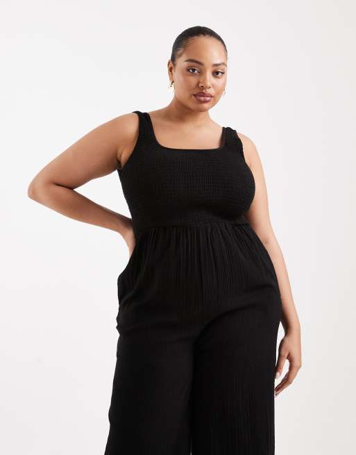Brave Soul Curve – Svart jumpsuit med djup halsringning, 4 av 4