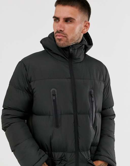 Brave Soul Czarna ocieplana parka