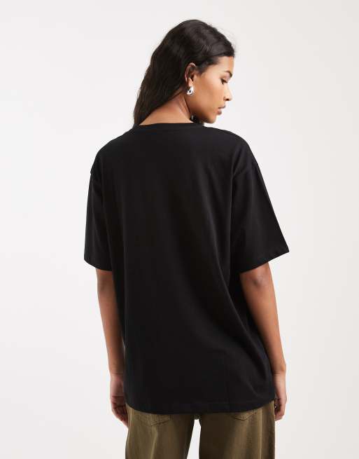 Brave Soul – Czarny T-shirt oversize, 3 z 4