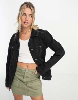 Brave Soul denim jacket in washed black