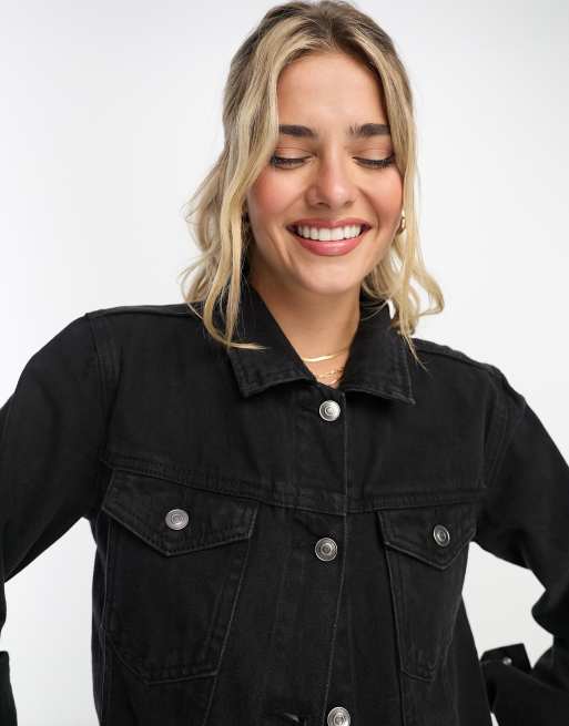 Brave Soul denim jacket in washed black ASOS