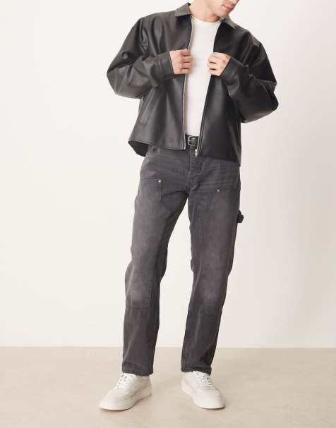 Brave Soul - Denim jeans in timmermansstijl met losse pasvorm in grijs - view 1