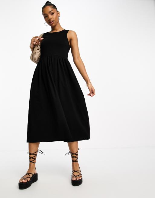 Brave Soul - Derrie - Sort smock-midikjole