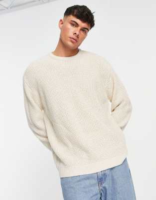 Brave Soul drop shoulder jumper in oatmeal - ASOS Price Checker