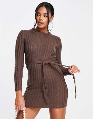 ladies black knitted dress