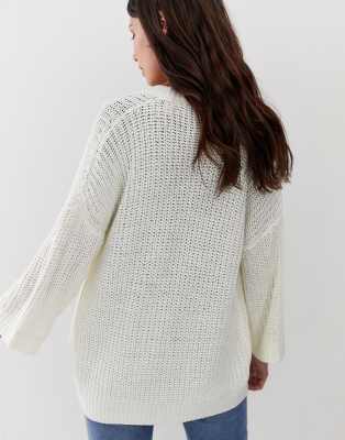 cream edge to edge cardigan