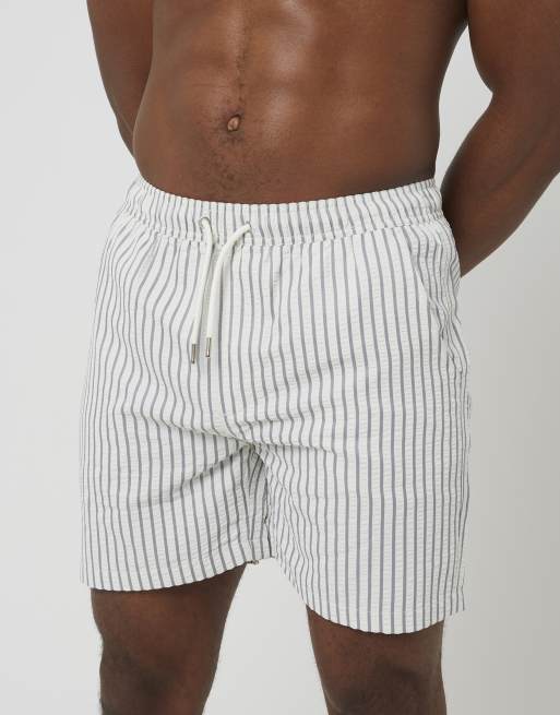 Brave Soul Elasticated swimshorts in cream, 4 of 4