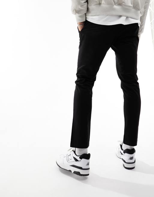 Brave Soul elasticated waist chino pants in black, 3 of 5