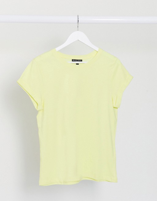 Brave Soul eleanor t shirt in yellow