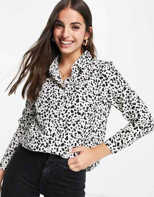 Brave Soul - Elise - Overhemd met witte dalmatiërprint