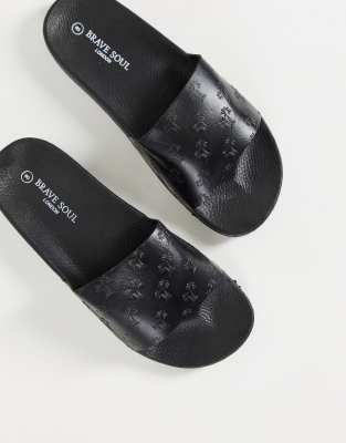 thumbnail image 2 of Brave Soul Unisex Sliders – Summer Holiday Beach Footwear, Sizes UK 6-12 2 of 6