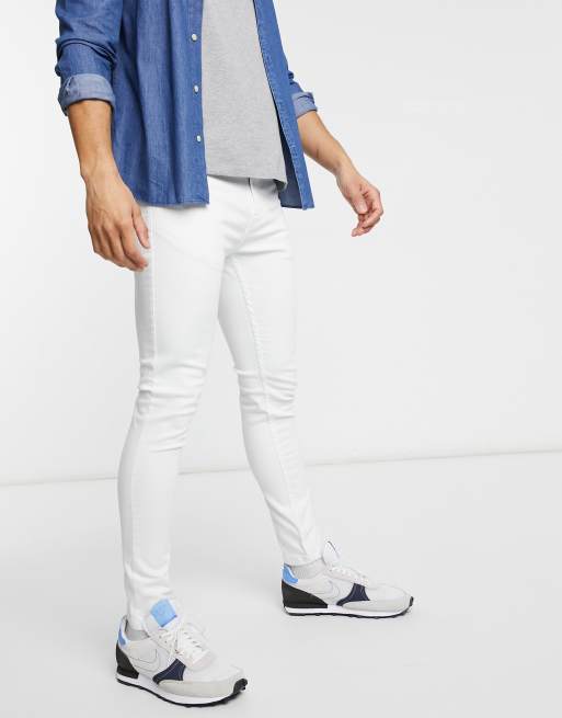 Brave Soul – Eng geschnittene Jeans in Weiß