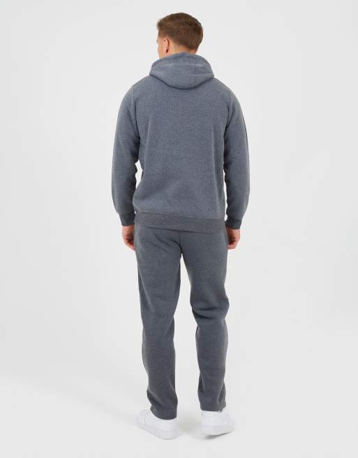 Brave Soul ensemble hoodie à col croisé et jogger gris anthracite, 2 de 3