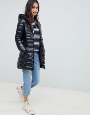 brave soul petite karen padded coat with hood