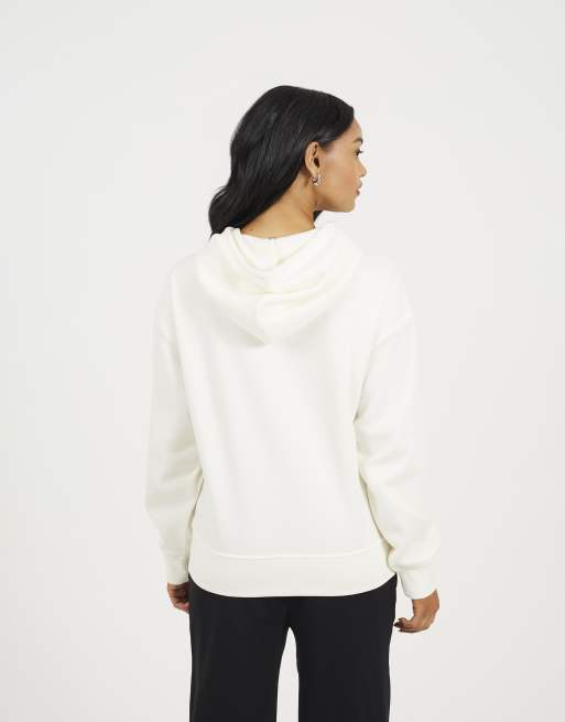 Brave Soul - Felpa con cappuccio color crema con zip, 4 di 4