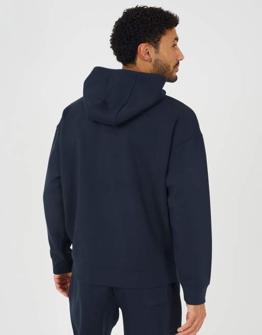 Brave Soul - Felpa con cappuccio comoda blu navy, 4 di 4