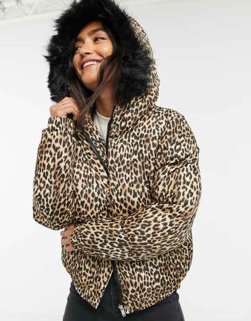 Cheetah shop puffer jacket