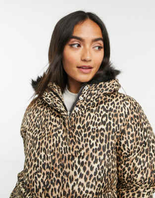 brave soul leopard coat