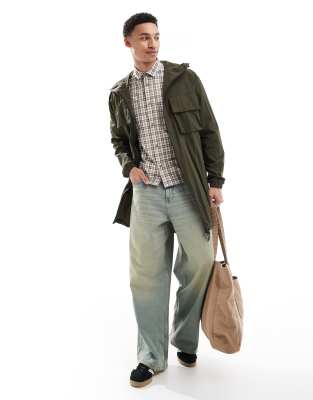 festival windbreaker jacket in khaki-Green