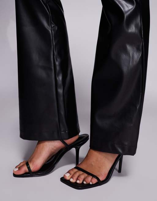Brave Soul - Flare-broek van imitatieleer in zwart, 5 van 5