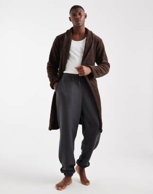 Brave Soul - Flauschiger Bademantel in Braun-Brown