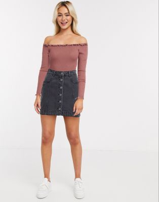 jumper skirt with off shoulder