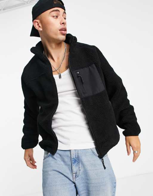 Brave soul fleece sweater with online zip