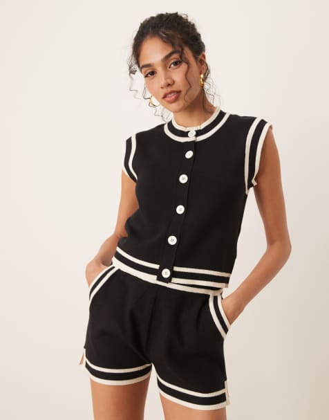 Brave Soul - Gebreide co-ord set in zwart - view 1