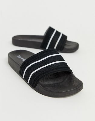 Brave Soul - Gebreide slippers in zwart