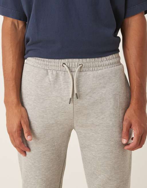 Brave Soul – Gerade geschnittene Jogginghose in Grau mit offenem Saum, 5 von 5