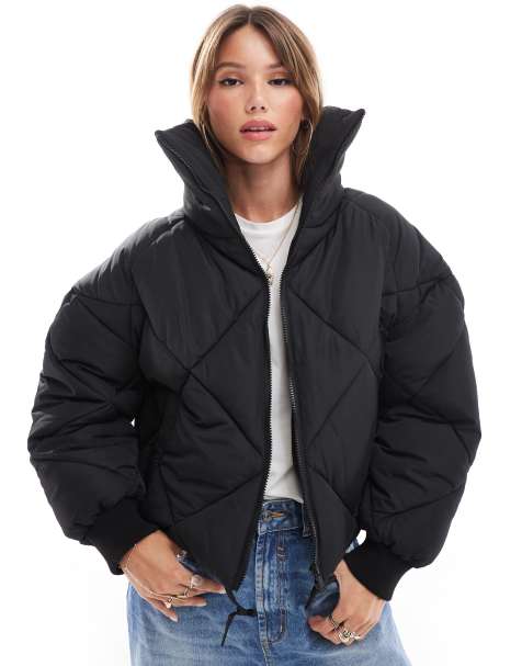 Brave Soul – Gesteppte Pufferjacke in Schwarz - view 1