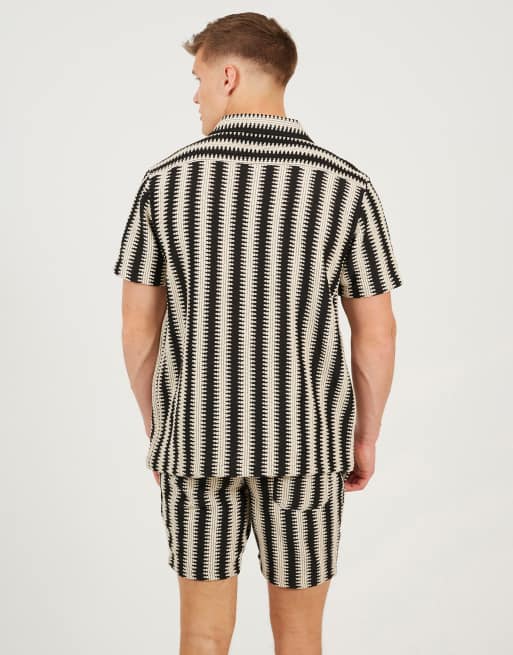 Brave Soul - Gestreepte short in zwart, 2 van 4