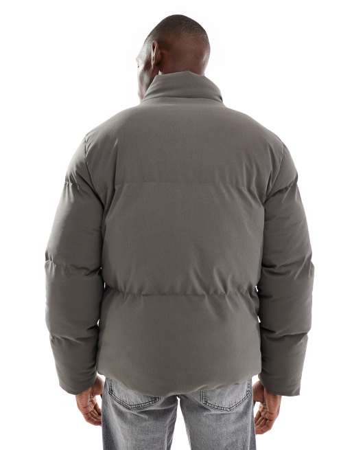 Brave Soul - Gewatteerd pufferjack in taupe, 3 van 5