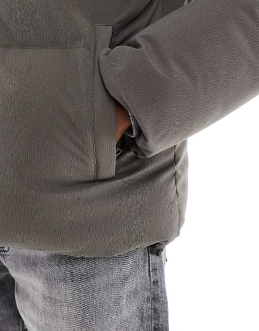 Brave Soul - Gewatteerd pufferjack in taupe, 5 van 5