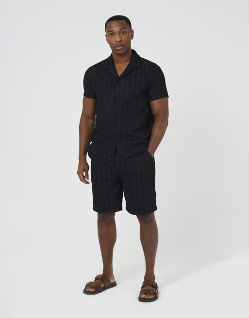 Brave Soul geweven short in zwart, 3 van 4