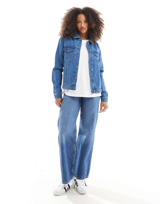 Brave Soul - Giacca di jeans blu medio, 3 di 4