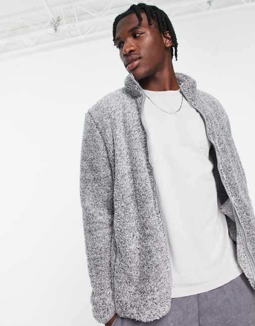 Brave Soul - Giacca morbida grigia con zip