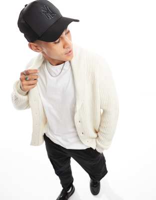 Brave Soul chunky fisherman knit cardigan in oatmeal - ASOS Price Checker