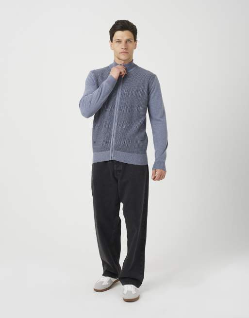 Brave Soul gilet en maille zippé sur toute la longueur à col cheminée gris clair, 3 de 4