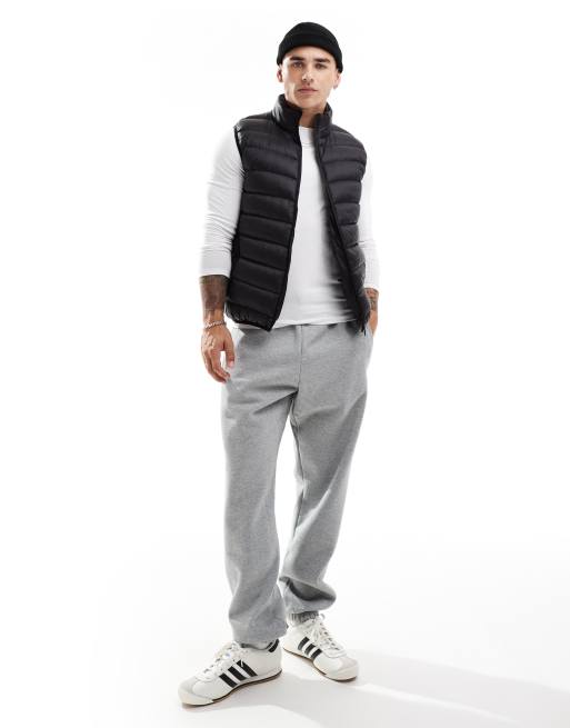 Brave Soul - Gilet leggero nero con scollo a imbuto, 4 di 4
