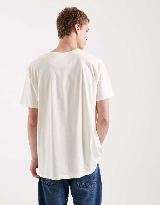 Brave Soul – Gräddvit t-shirt i oversized fit med rund halsringning, 3 av 5