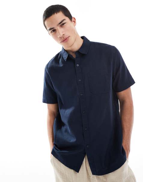 Brave Soul short sleeve shirt in navy