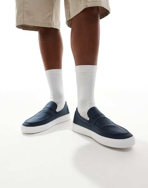 Brave Soul – Granatowe wsuwane loafersy - view 1