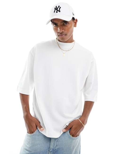 Brave Soul – Gruby biały T-shirt oversize