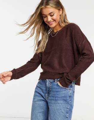 boxy crew neck sweater
