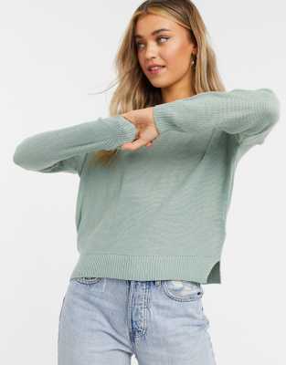 boxy crew neck sweater