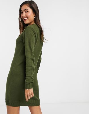 khaki jumper dress