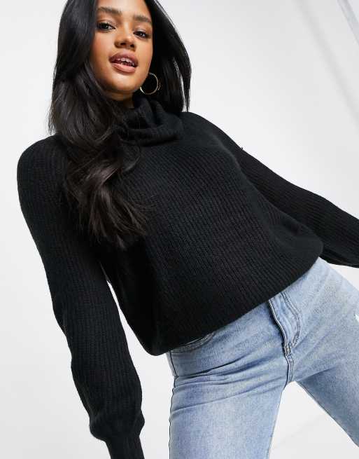 Black balloon sleeve outlet sweater