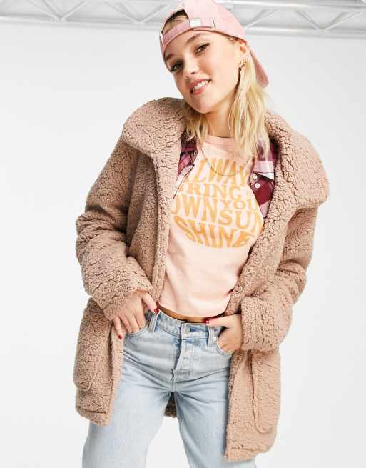 Brave Soul - Heavenly - Cappotto taglio lungo in pile borg